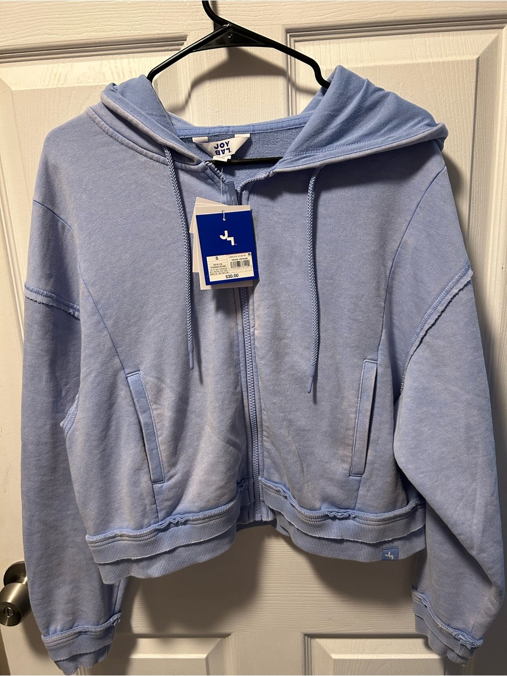 JoyLab Light Blue Full-Zip Hoodie Jacket